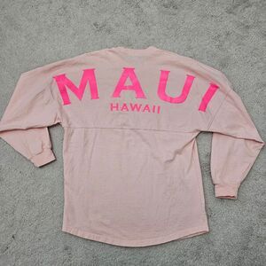 Spirit Jersey | Maui Hawaii Graphic Relaxed Long Sleeve Top Pink Pineapple XS